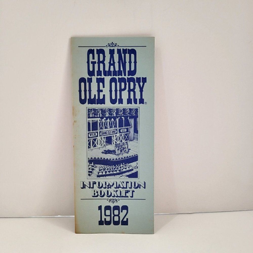 𝅺VINTAGE Grand Ole Opry 1982 Information Booklet Brochure Souvenir
